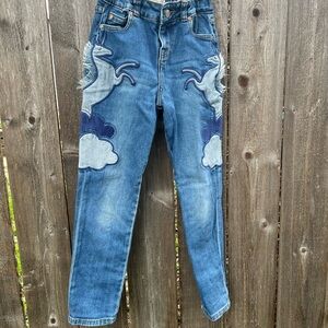 9y Mini Boden Horse Applique Jeans EUC